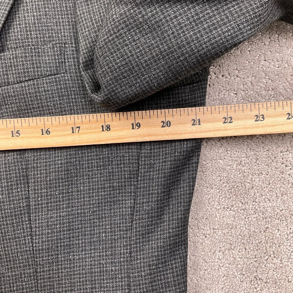 Pierre Cardin Bachrach Blazer Mens 42R Gray Houndstooth Double Breasted‎ USA VTG